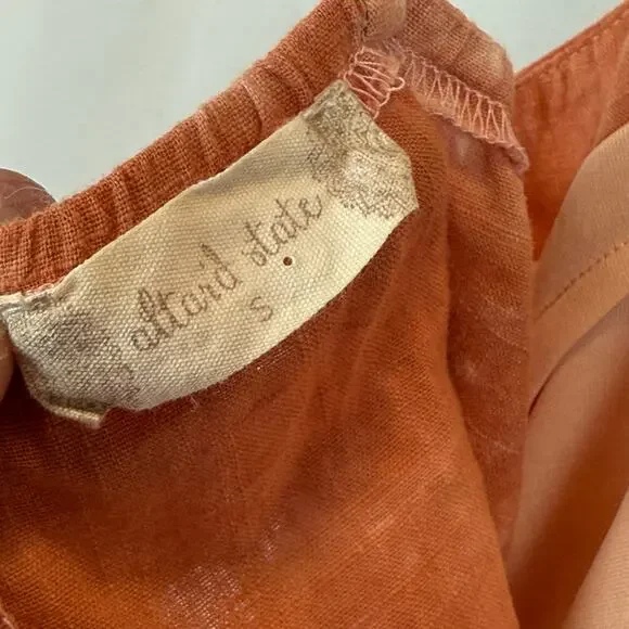 Altar’d State Cotton Linen Tie Dye Faux Wrap Sleeveless A Line Mini Dress Small - Picture 12 of 14